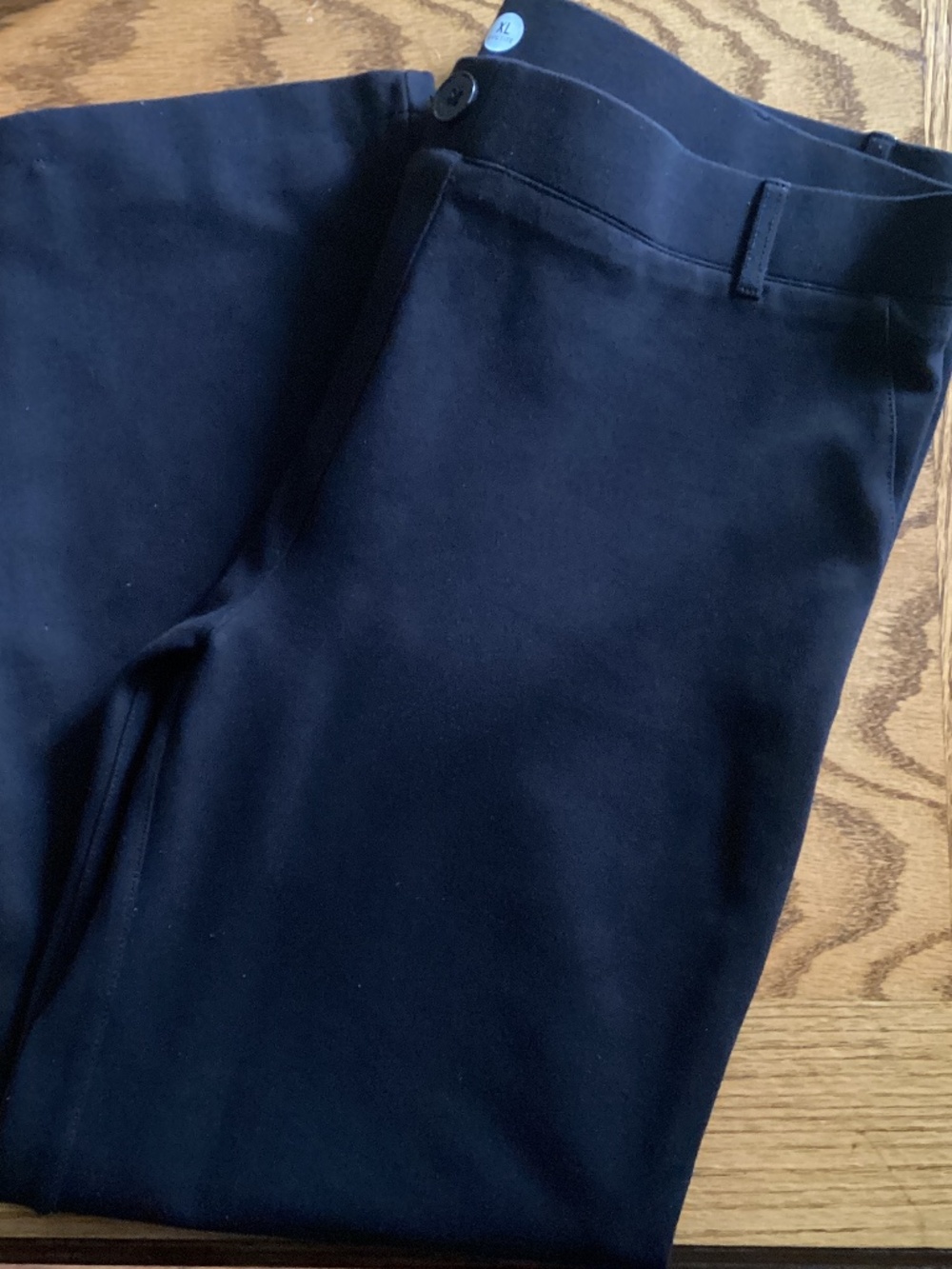 Betabrand Black Pull On Yoga Straight Dress Pants XL Petite Stretch Career Nice